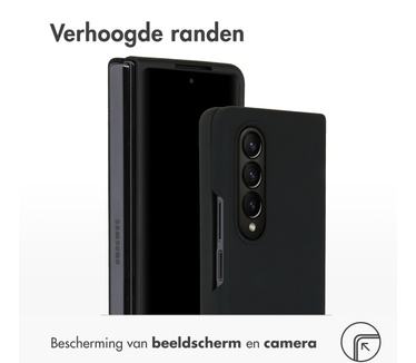 Accezz Liquid Silicone Backcover Samsung Galaxy Z Fold 4 - Zwart