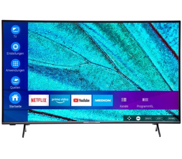 Medion LIFE X15554 Smart-TV | 55 inch Ultra HD | Netflix | Amazon Prime Video | Bluetooth