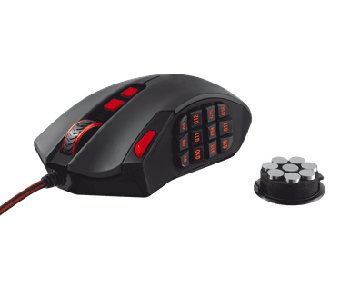 Trust GXT 166 MMO Gaming Mouse - Muis - laser - met bekabeling - USB