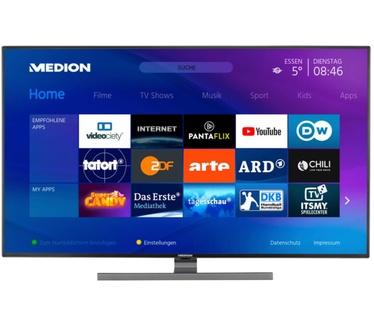 Medion LIFE S14310 Smart-TV | 43 inch | Ultra HD Display | HDR | Dolby Vision | WCG | Micro Dimming | MEMC | PVR ready | Netflix | Amazon Prime Video | Bluetooth | DTS HD | HD Triple Tuner | CI+