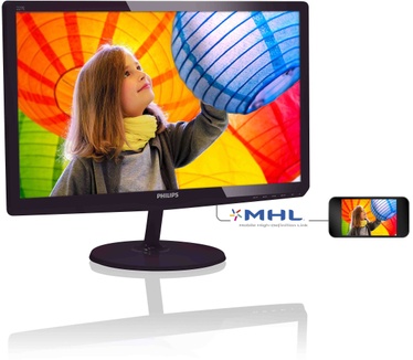 Philips E-line 227E6LDSD/00 Rood, Zwart