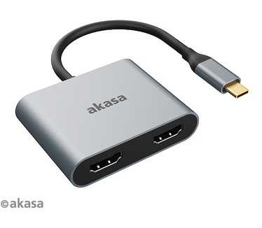 Akasa Type-C to Dual HDMI MST Adapter 4K@30Hz dual, 4K@60Hz single
