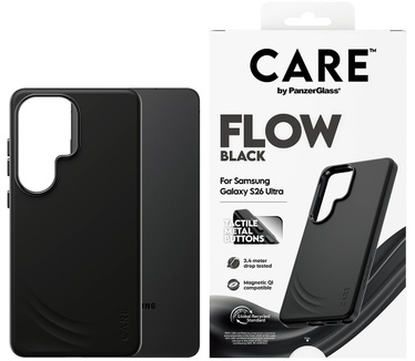 PanzerGlass CARE™ by PanzerGlass® Flow Case Black w. Qi Samsung Galaxy S26 Ultra