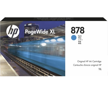HP 878 1 liter inktcartridge voor PageWide XL, cyaan