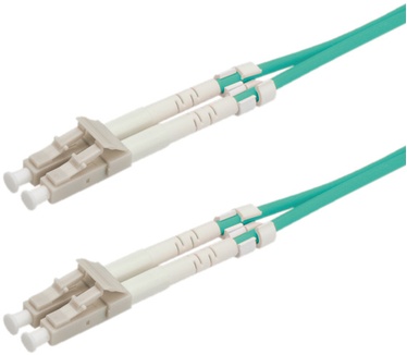 Secomp F.O. kabel 50/125µm, LC/LC, OM3, turkoois 1m