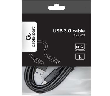 Gembird CCP-USB3-AMCM-1M Zwart