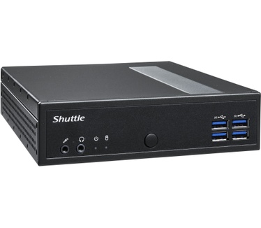 Shuttle XPC slim Barebone DL40N, Intel N150, 1x DDR5, 2x LAN (2x 2.5Gbit), 2xCOM,1xHDMI,1xDP, 1x VGA, ventilatorloos , 24/7 permanent gebruik