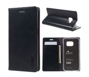 Mercury Samsung Galaxy S7 Blue Moon Wallet Case - TPU frame - Dark Blue