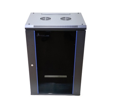Extralink 18U 600X600 WALL-MOUNTED RACKMOUNT CABINET BLACK