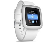 Pebble Time Zilver (Wit)