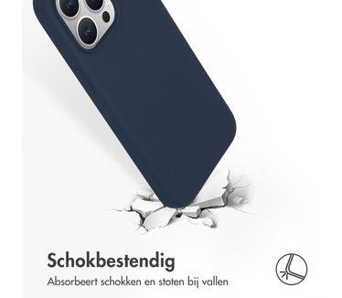 Accezz Liquid Silicone Backcover met MagSafe iPhone 15 Pro Max - Donkerblauw