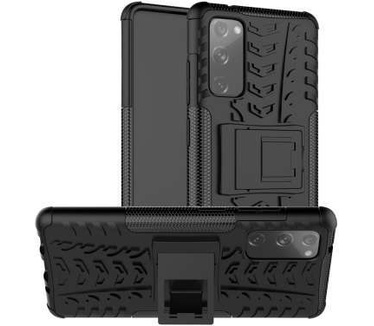 qMust Samsung Galaxy S20 FE Rugged Hybrid Hoesje Zwart