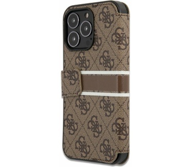 Guess 4G Printed Stripe Book Case iPhone 13 Pro Max (6.7") Bruin Bruin
