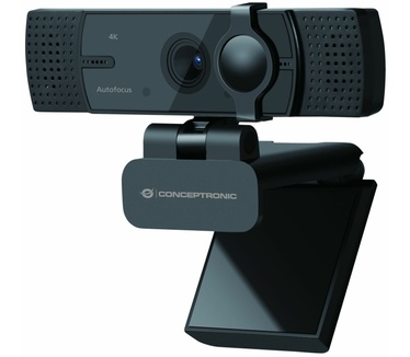 Conceptronic AMDIS08B 4K Ultra HD Autofocus Wide Angle Webcam with Dual Microphone