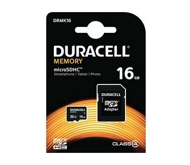 Duracell microSD Class 4 inclusief SD-adapter 16GB