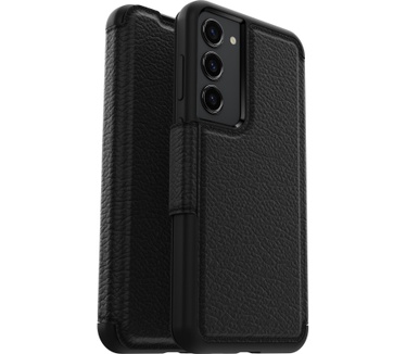 Otterbox OtterBox Strada-hoesje voor Galaxy S23+ , schokbestendig, valbestendig, lederen folio met kaarthouder, 3x getest volgens militaire standaard, Zwart, Geen retailverpakking