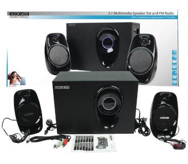 Konig Speaker Set 2.1 (Zwart)