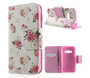 Kees Portemonnee Hoesje Samsung Galaxy Xcover 3 - Bloemen