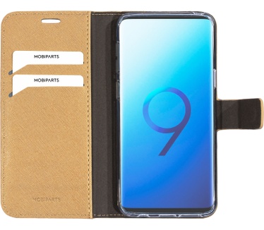 Mobiparts Saffiano Wallet Case Samsung Galaxy S9 Gold