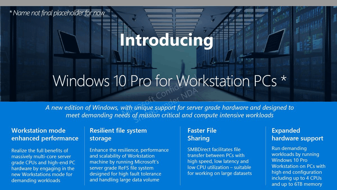Windows 10 Pro for Workstation PC&#039;s