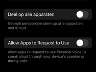iOS 17 - Persoonlijke stem