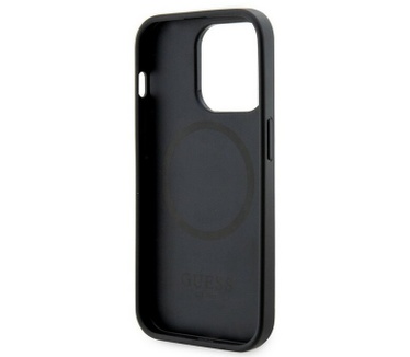 Guess G-Cube MagSafe Back Case Apple iPhone 14 Pro (6.1") - Zwart Zwart