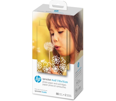 HP Sprocket fotopapier van 4 x 6 inch (10 x 15 cm) en cartridges, 80 vel