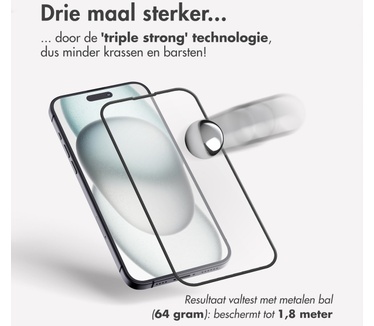Accezz Triple Strong Full Cover Glass Screenprotector met bio applicator