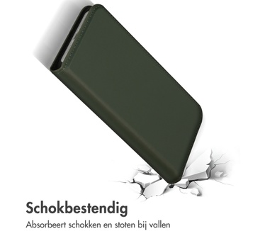 Accezz Premium Leather Slim Bookcase iPhone 14 Plus - Groen