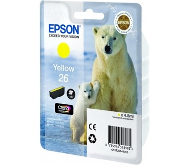 Epson Singlepack Yellow 26 Claria Premium Ink