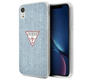 Guess Denim Hard Case - Apple iPhone XR (6.1") - Lichtblauw Blauw