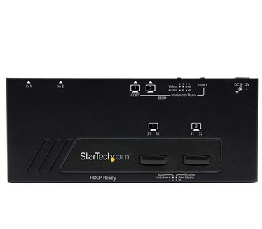 Startech.com 2x2 HDMI matrix switch met automatische en prioriteitschakeling 1080p