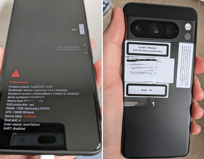 Google Pixel 8 Pro foto's gelekt