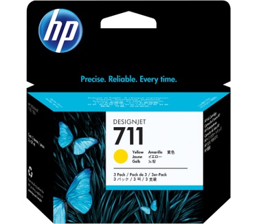 HP 711 gele DesignJet inktcartridges, 29 ml, 3-pack