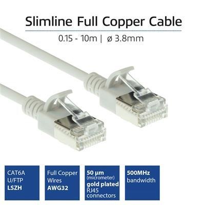 ACT LSZH U/FTP CAT6A datacenter slimline patchkabel snagless met RJ45 connectoren (Art nr. DC7005)