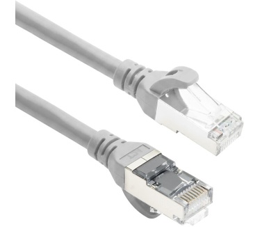 ACT Grijs 2 meter TPE S/FTP CAT6A ultra-flex patchkabel snagless met RJ45 connectoren