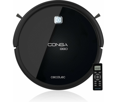 Cecotec Conga Excellence 990 4-in-1 robotstofzuiger en lekkernijen, robot, 1400 Pa, intelligente spoelbak, centrale borstel, programmeerbaar, zeer efficiënte filter, 160 min lithium batterij