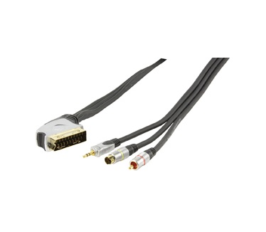 HQ Products SCART-SVHS/3.5mm/RCA 1.5m