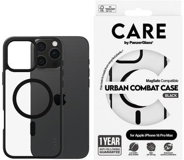 PanzerGlass CARE by PG UrbCom BLK MagS iPhone16P 6.9 (Apple - iPhone 2024 6.7'' Pro) Transparant