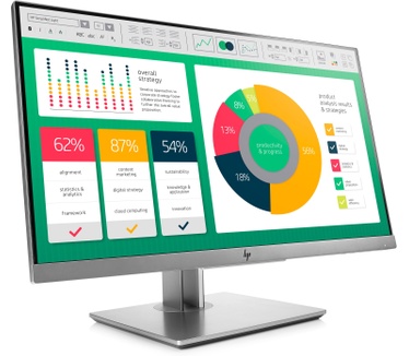 HP EliteDisplay E223 Zilver, Zwart