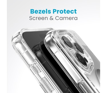 Speck Presidio Perfect Clear + MS Apple iPhone 15 Pro Max Clear - with Microban