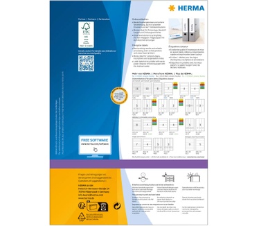 Herma Ordneretiketten wit 192x59 A4 400 st.