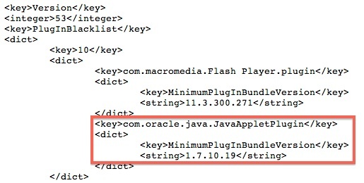 Java-blacklist Apple