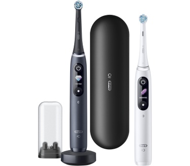 Oral-B iO - 8 - Elektrische Tandenborstels Wit En Zwart, Duopack