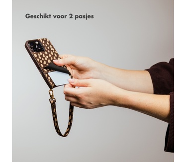 Selencia Nova Real Leather Backcover met Koord en Pashouder Samsung Galaxy S26 - Fawn Chic