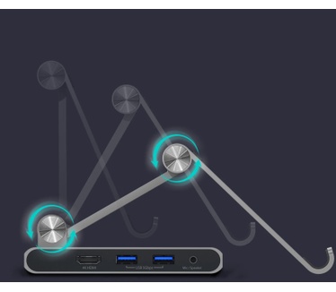 j5create JTS224-N Standaard onder meerdere hoeken: met dockingstation voor iPad Pro®