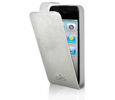Puro Flip Case Eco Leather Apple iPhone 4/4S Wit