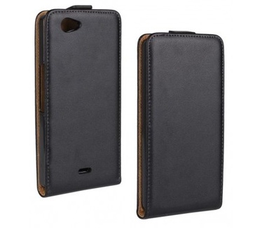 qMust Wiko Highway Signs Flip Cover - hoesje met magneet sluiting - zwart