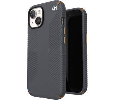Speck Presidio2 Grip Apple iPhone 15 Charcoal Grey - with Microban