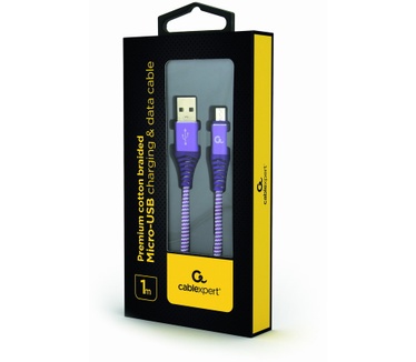 Gembird CC-USB2B-AMMBM-1M-PW Paars, Wit